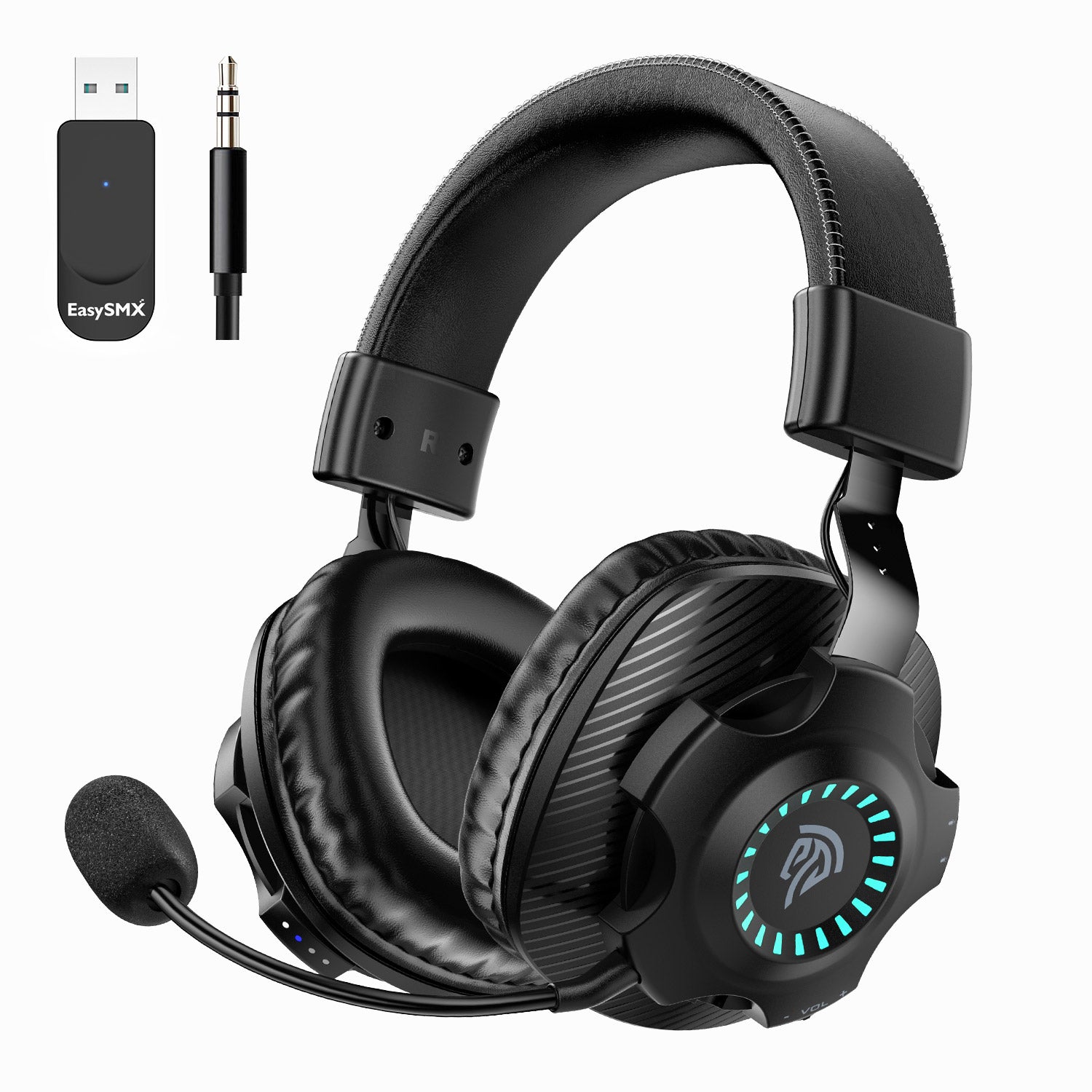 EASYSMX V07W Wireless Headset 3 Modes Gaming Headphones with Noise Cancelling Microphone for PC PS4 PS5 EASYSMX V07W Wireless Headset 3 Modes Gaming Headphones with Noise Cancelling Microphone for PC PS4 PS5